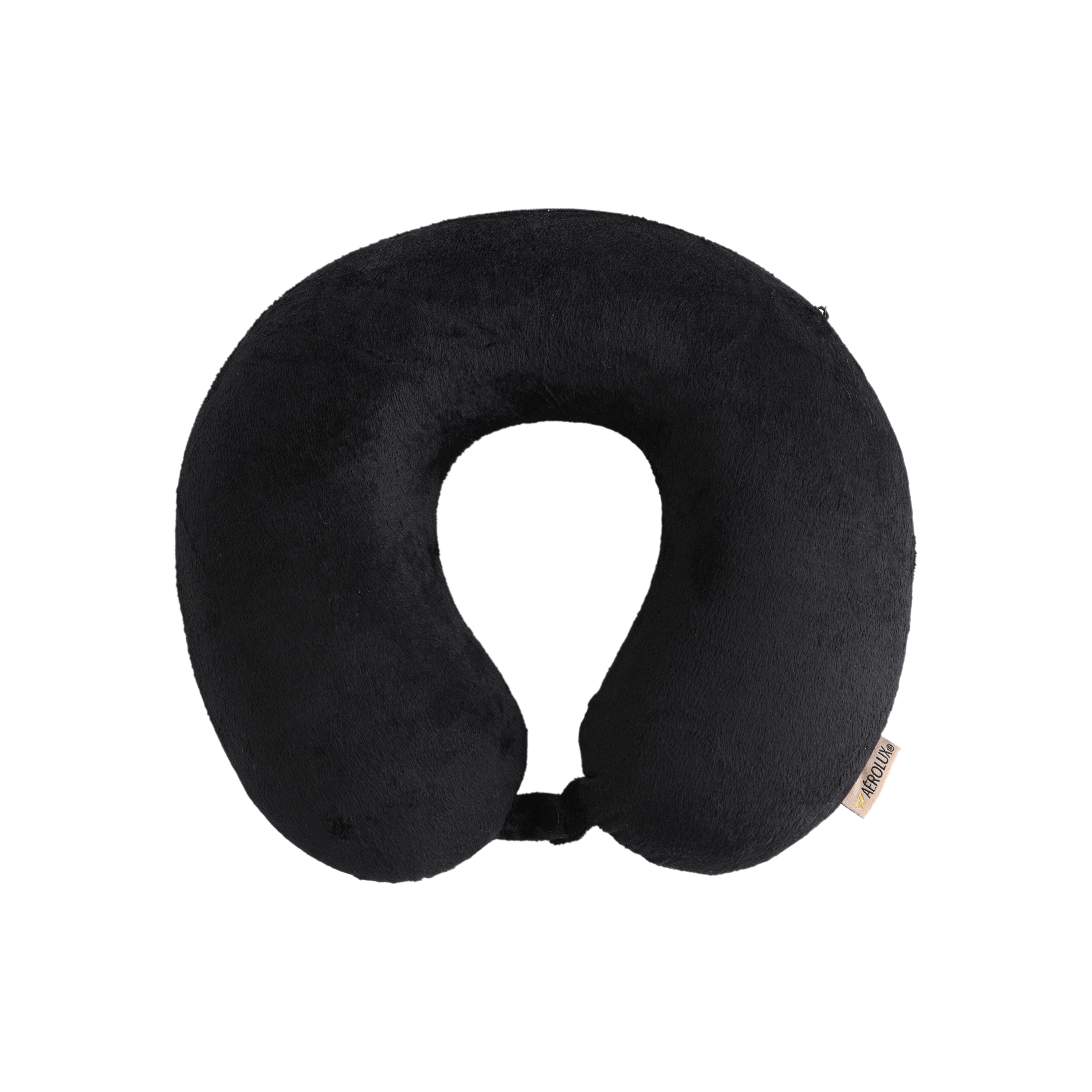 Aero Lux® Bon Voyage 2-Piece Travel Set - Memory Foam Travel Neck Pillow and Eye Mask, Black