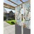 thumbnail image 3 of nqOlkjepod Outdoor Curtains for Patio Waterproof, Blue Anchor Coastal Outdoor Privacy Panels Grommet, Nautical Summer Beach Starfish Snowflake Blackout Outside Curtains for Porch 54"x95", 1 Panel, 3 of 8