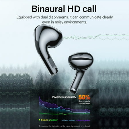 ear earbuds noise stereo sound touch hands control call buds binaural wit canceling headsets waterproof headphones tws lp40 bt lenovo