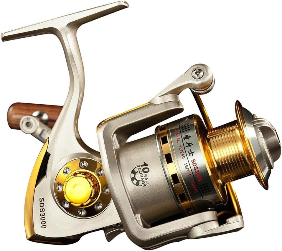 Spinning Fishing Reels for Saltwater Freshwater 1000 2000 3000 4000 5000 6000 Series Fishing Spool Left/Right Interchangeable Trout Carp Spinning Reel Light and Smooth