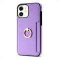 thumbnail image 5 of Feishell for iPhone 11 Wallet Case with Card Holder, 360°Rotation Ring Holder Kickstand, Premium PU Leather RFID Blocking Card Pocket Protective Cover For iPhone 11, Purple, 5 of 9