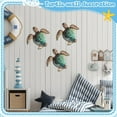 thumbnail image 5 of nvzhuang Turtle Wall Decor Set of 3 Beach Theme Wooden Wall Art Decor for Home Bedroom Living Room, 5 of 9