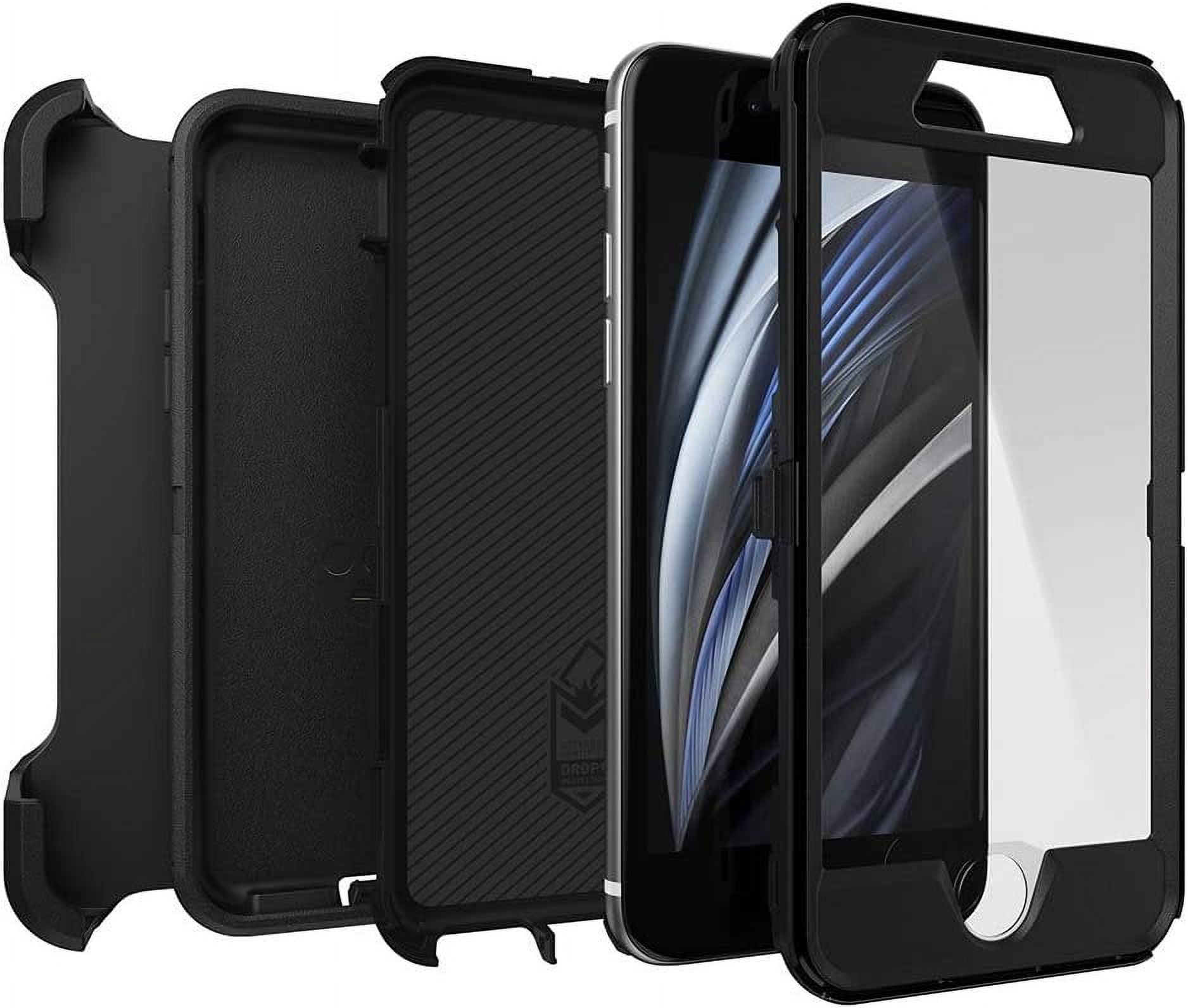 OtterBox DEFENDER SERIES Case for iPhone SE 3rd and 2nd gen and iPhone 8/7 - BLACK