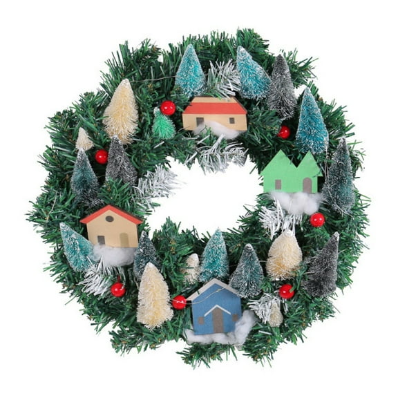 Pretty Comy Christmas Wreath for Front Door Artificial Christmas Wreath Door Wreath Christmas Decorations with Pine Needles for Home Wall Window Decor