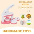 thumbnail image 5 of Badge Maker Machine for Kids, DIY Pin Button Maker Press Machine Badge Punch Kit with 86 pcs Button Parts Pictures Cutter,Arts & Crafts for Kids, Perfect for School Projects & Party, Pink, 5 of 8