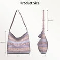 thumbnail image 4 of Abstract Bohemian Crossbody Bag - Vintage Floral Shoulder Tote, Large Capacity Casual Purse, 4 of 5