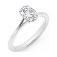 thumbnail image 3 of 2.00 Ct Brilliant Cut Oval Natural Moissanite Diamond Engagement Rings For Her Fine 14K White Gold, 3 of 3
