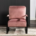 thumbnail image 2 of US Pride Furniture Hosam 25.4" Velvet Upholstery Metal Arms Chair Pink, 2 of 6