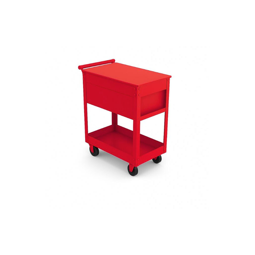 Carro de herramientas de acero Hyper Tough con cajón, capacidad de carga de 500 lb, recubierto de polvo rojo 3