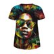 thumbnail image 5 of Eres Más Que una Camisa de Puntuación de Prueba Mujeres de Moda Impresión Casual Manga Corta Suelta Camiseta de Tamaño Más, Blusa de Túnica de Cuello Redondo, 5 of 5