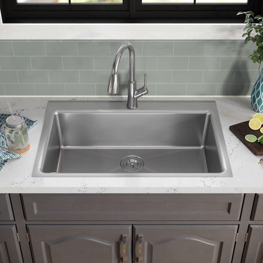 Elkay LK1410CR Single-Handle 2-Setting Pull-Down Spray Kitchen Faucet (Chrome)