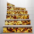 thumbnail image 4 of AILEGOU 3D Stair Stickers Decals Brick Staircase Decals Removable Tile Stair Risers Decals Decor Peel and Stick Stairs Bakeplash Decals for Stair 39.3Inch x 7.08Inch x 6Pcs(Gold), 4 of 6