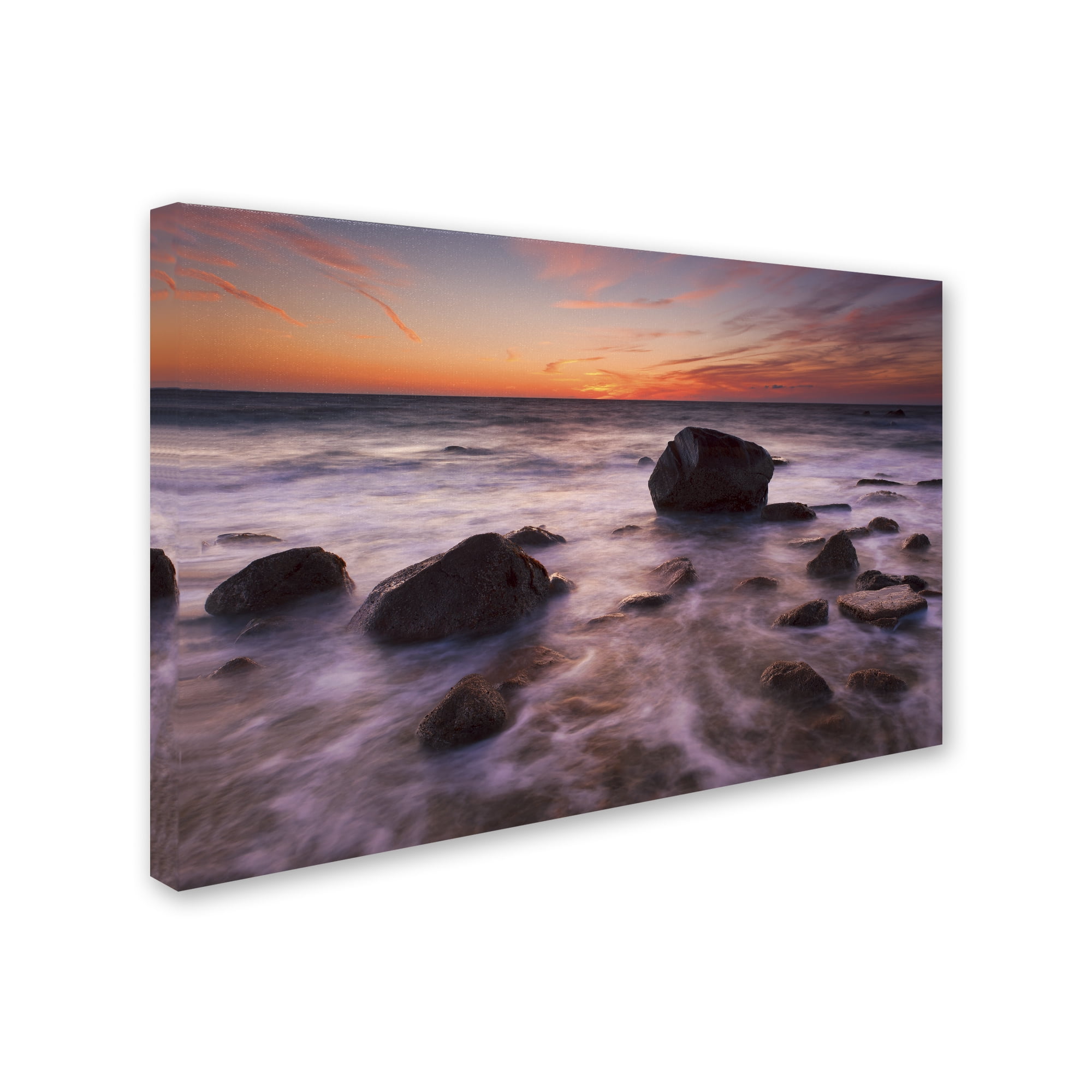Trademark Fine Art 'Silky Water Rocks' Canvas Art by Michael Blanchette Photography