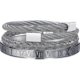 thumbnail image 1 of 3 pulseras de acero inoxidable para hombre, brazalete con números romanos dorados, pulsera con cable trenzado, brazalete ajustable, pulsera de joyería de lujo para hombre, 1 of 4