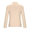thumbnail image 4 of Fouhkni Velour T Shirts for Women Long Sleeve High Neck Slim Fitted Warm Casual Basic Pullover Tops, 4 of 8