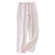 thumbnail image 1 of Pantalones de pijama a cuadros para mujer: cintura elástica, poliéster suave, ropa de casa holgada para todas las estaciones con bolsillos, 1 of 5