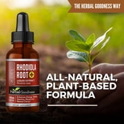 Rhodiola Root Rosea Extract – Adaptogen Rhodiola Supplement, Liquid Drops for Energy, Focus & Stress Support – 1oz Herbal Goodness