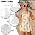 thumbnail image 4 of FOR U DESIGNS Girls' Sleeveless One-Piece Swimsuit Quick Dry Bathing Suit Swimwear Toddler Girls Swimsuit for 3-13 Years, Carrot, 4 of 7