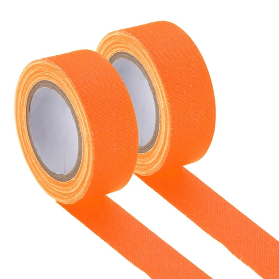 Uxcell Gaffers Tape, 0.8 Inch x 32.8 Feet Colored Cotton Glow Tape for Party Decorations, Orange