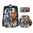 thumbnail image 1 of Balery Four Running Horses Mochila Escolar 3 en 1 para Niños - Mochila Resistente con Lonchera Térmica y Estuche - Mochila Escolar para Niños y Niñas, 1 of 7