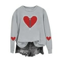 thumbnail image 6 of Valentines Day Gifts for Her Women's Cute Heart Tee Trendy 2026 Top Comfy Round Neck Pullover Stylish Long Sleeve Shirts Warm Casual Outfits Elegant Holiday Clothing Soft Relaxed Clothes, 6 of 6