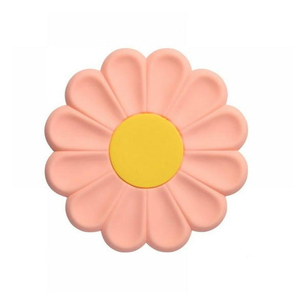 2 Pcs Daisy Flower Silicone Heat Insulation Pad, Silicone Dining Mat, Cup Mat, Pot Holders, Non-Slip Insulation Hot Pads for Kitchen