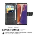thumbnail image 6 of Samsung Galaxy Note 20 Wallet Case, Mantto Bling Butterfly Flower PU Leather Flip Phone Cover Credit Cards Slot Shockproof Protective Kickstand Case for Samsung Galaxy Note 20, Black, 6 of 9