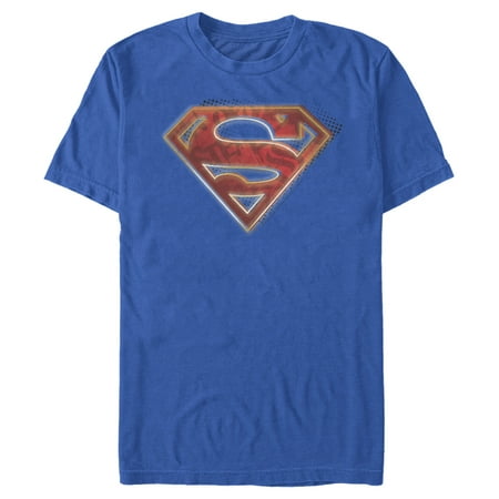 Men's Superman Logo Shadows Graphic Tee Royal Blue 2X Large
