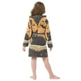 thumbnail image 7 of FORMRS Niños Bathrobe Unisex Hooded Robe Soft Plush Pajamas Sleepwear, Size 2-3T, Orange Halloween Cat, 7 of 7