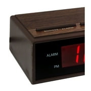 Westclox Electric Powered Woodgrain Alarm Clock