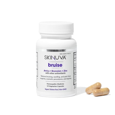 Skinuva® Bruise - Supplement for Bruising and Swelling - A Homeopathic Bruise Remedy Formulated with Arnica, Bromelain & Zinc - 14 Capsules (7-Day Treatment)