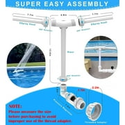 Pool Fountain, Luminous Double Spray Spa and Swimming Pool Waterfall Fountain for Above Ground/Inground Pools, Adjustable Nozzle Outdoor Garden Sprinkler Fountain Cooler