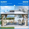 thumbnail image 5 of Dextrus 12x16 FT Hard-Top Double Roof Gazebo Canopy Outdoor with Netting and Shaded Curtains, Aluminum Frame Polycarbonate Hardtop Garden Tent for Patio, Backyard, Deck and Lawns, Brown, 5 of 5