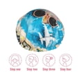 thumbnail image 5 of Kdxio Vintage Map Travel Essentials Print Shower Cap for Women,Elastic and Reusable,Double Waterproof Layers Bathing Hat, 5 of 6