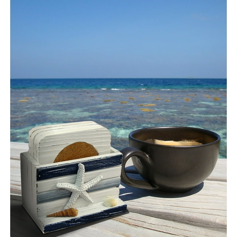 Sea Turtle Drink Coasters Set 4 Nautical Holder Coastal Beach Kitchen Home Decor Sea Turtle Drink Coasters Set 4 Nautical Holder Coastal Beach Kitchen Home Decor