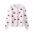 thumbnail image 1 of Knitted Cardigan Slim Floral Cardigan, 1 of 3