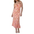 thumbnail image 2 of Franhais Women Maxi Slip Dress, Spaghetti Straps Flower Print Summer Long Dress for Cocktail Party, 2 of 8