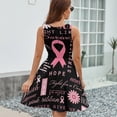 thumbnail image 6 of Breast Cancer Pink Ribbon Sundress Sleeveless Dress Summer Women Clothes Dress for Women Dresses, 6 of 7