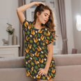 thumbnail image 3 of Easygdp Forest Squirrel Camisón de manga corta para mujer, informal, estampado, 3 of 6