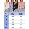 thumbnail image 5 of LAVA Womens Puff Sleeve Fall Tops Casual V Neck Long Sleeve T-Shirts Casual Tunic Blouses (White, S), 5 of 9