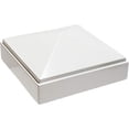 thumbnail image 4 of 3" x 3" Aluminium Pyramid Post Cap for Metal Posts - Pressure Fit - White (6 Pack), 4 of 5