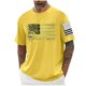thumbnail image 1 of Tops para hombre, blusas y camisas de cuello redondo y manga corta para hombre, blusas casuales de cuello redondo con estampado de moda para hombre, blusas de cuello redondo y manga corta, camisas par, 1 of 5