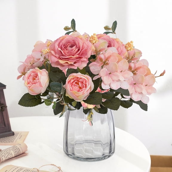 Single Light Pink Peony Flower, Silk Artificial Bloom for Home Wedding Decor D