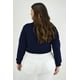 thumbnail image 3 of Chamarra corta Roman Fashion Tallas Extras 18048 Azul marino 36, 3 of 7