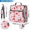thumbnail image 2 of FORMRS Zipper Binder with Shoulder Strap 2-inch Ring 500 Sheet Capacity File Bag, Pink Floral Strawberry Pattern, 2 of 5
