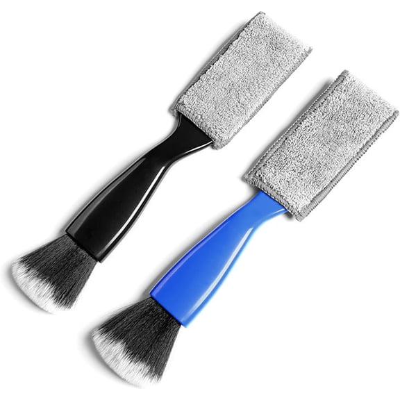 2 Pack Double Head Brush for Car Clean 2 in 1 Car Duster for Detailing Interior Car Air-Vents Dashboard Screen Clean