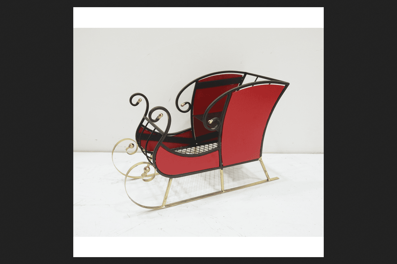 Sunset Vista Table Top Sleigh Christmas Decoration Red Metal 1 pk