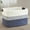 Denim Blue1, variant on 86L Extra Large Laundry Basket with Leather Handles for Living Room Storage, Woven Rope Baskets for Blanket, Kids Toy, Gifts, Wicker Hamper for Bedroom Dirty Clothes, 24"x16"x14" White Black