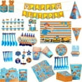 thumbnail image 3 of Blippiings Birthday Party Decorations Disposable Tableware Set Plates Tablecloth Cake Topper Balloons for Baby Shower Kids Gifts, 3 of 10