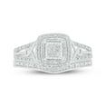 thumbnail image 3 of Cali Trove White Sterling Silver 1/4ct TDW Round White Natural Diamond 2 Piece Composite Bridal Ring Set, 3 of 7